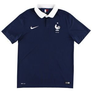 FRANCE 2014 2015 HOME FOOTBALL SHIRT SOCCER JERSEY NIKE